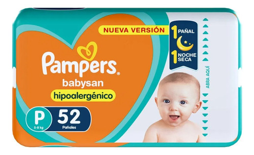 Pañales Pampers Babysan P Pequeño X 52 Pack Ahorro