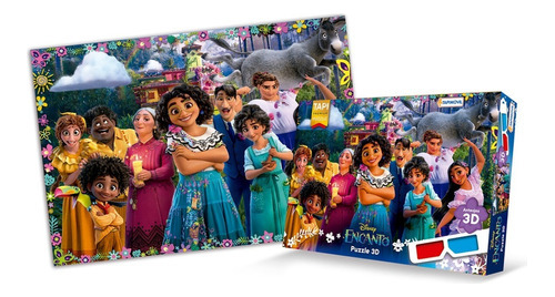 Encanto Puzzle Rompecabeza 60 Piezas 3d C/ Anteojos Gigante