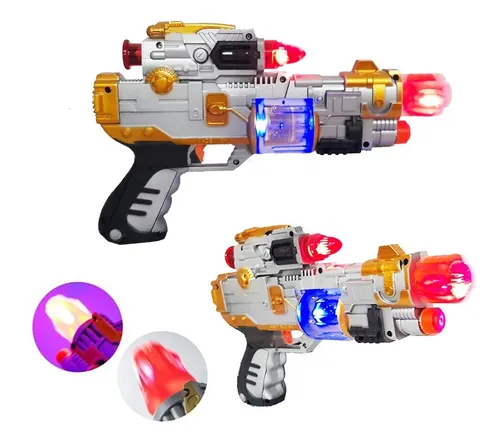 Pistola Laser Luz Sonido Movimiento Juguete Infantil Ni os