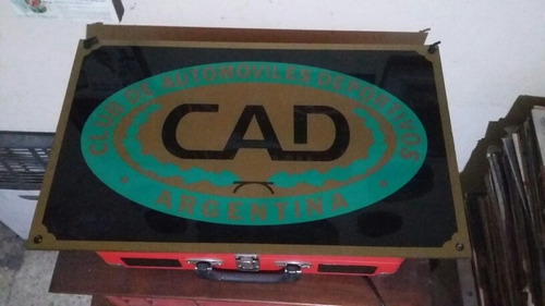 Club De Automóviles Deportivo. Cad. Antiguo Cartel Acrílico 