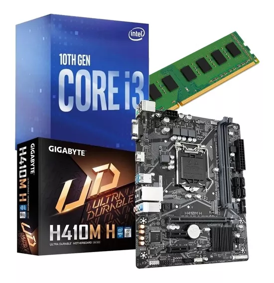 Combo Actualización Intel Core I3 10100f + H410m H + 8gb