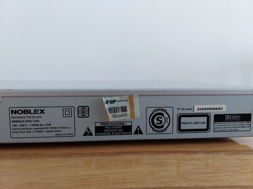 Reproductor De Dvd Noblex 1553