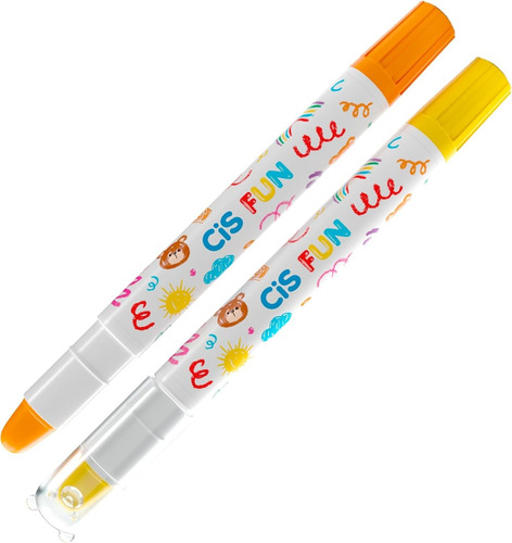 Giz De Cera Retratil Color Gel 12 Cores Aquarelável Cis