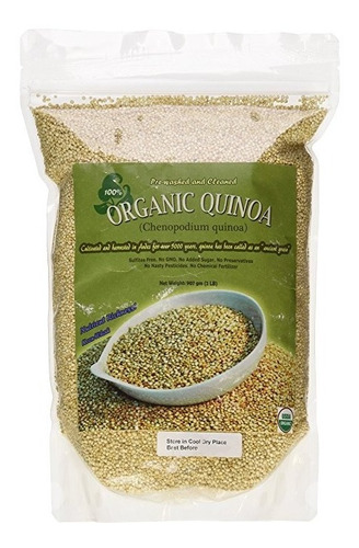 Semillas Indus Organics Blanca De Quinua, 2 Lb Bolsa, 99% De