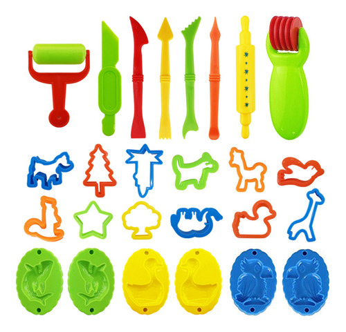 Set De 26 Cortadores Y Accesorios Model Clay Pieces Tools