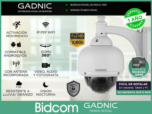 Camara Domo Exterior Seguridad Ip P2p Hd Wifi Vision Nocturn