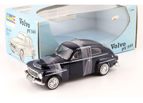 Automovil Volvo Pv 544 Dark Blue Escala 1/18 Marca Revell 02