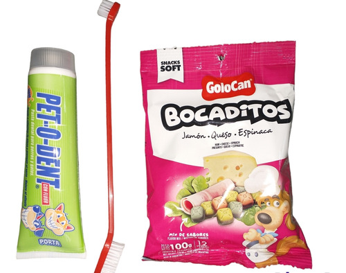 Pasta Dental Perros Gatos + Cepillo Dental Doble