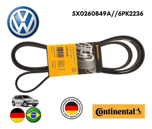 Correa Unica De Volkswagen Gol Saveiro Parati 6pk2234