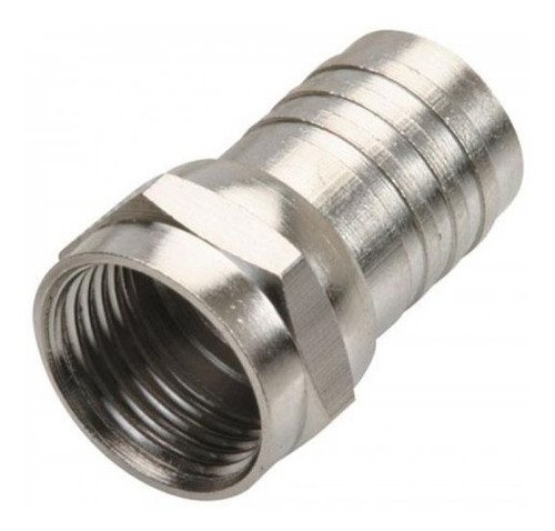 10 Pzas Conector Macho Tipo  F  P/cable Rg59, Anillo Largo