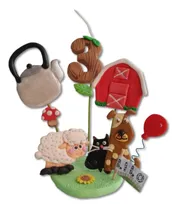 Comprar Adorno Torta Porcelana Fría Vela Nro. Nombre Animales Campo
