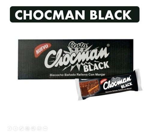 Bizcocho Chocman Black Caja 32 Unidades 33gr