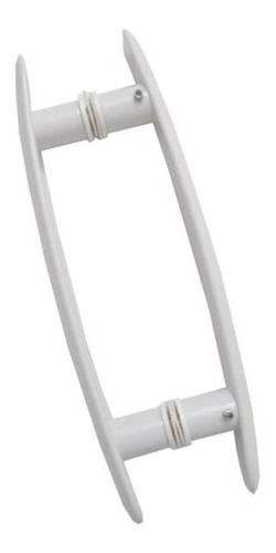 Puxador Polímero H Em Arco 40cm Vidro Porta Pivotante Cor Branco