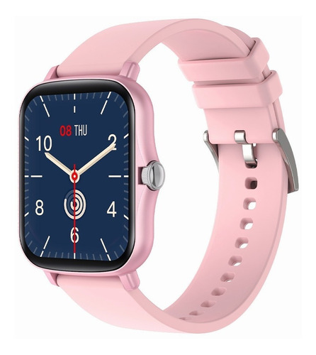 Smartwatch Colmi P8 Plus 1.69" caja de  aleación de zinc pink, malla  pink de  silicona