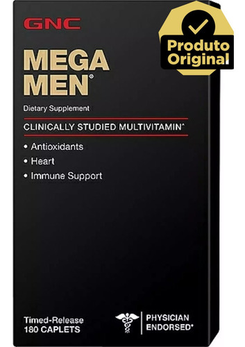 Multivitaminico Mega Men 180 Tabletes Gnc - P.entrega !