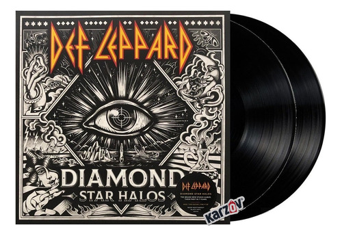 Def Leppard Diamond Star Halos / 2 Lp Acetato Vinyl 