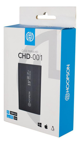 Case Hd Externo Hoopson Para Notebook Sata 2.5 Usb Preto
