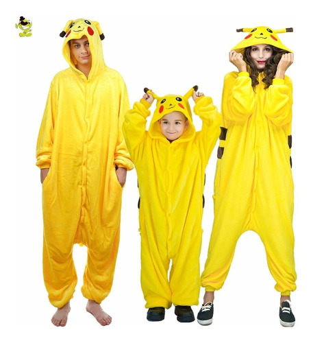 Pijama Pikachu Kigurumi Original Boton Cosplay.ent Inmediata