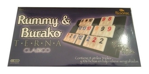 Rummy Burako Bisonte Terna Clásico Art 7013 Atriles Triples