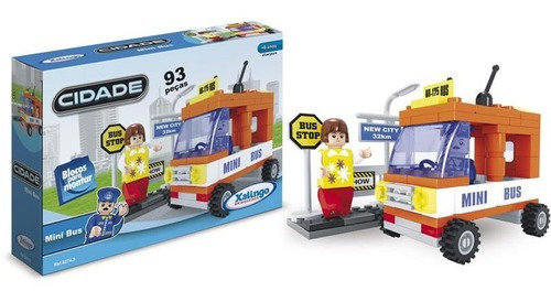 Blocos Para Montar - Cidade Mini Bus - 93 Pcs - Xalingo