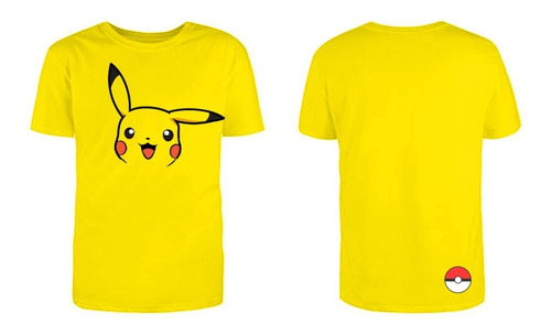 Poleras Estampadas Con Diseño Pickachu Ambos Lados