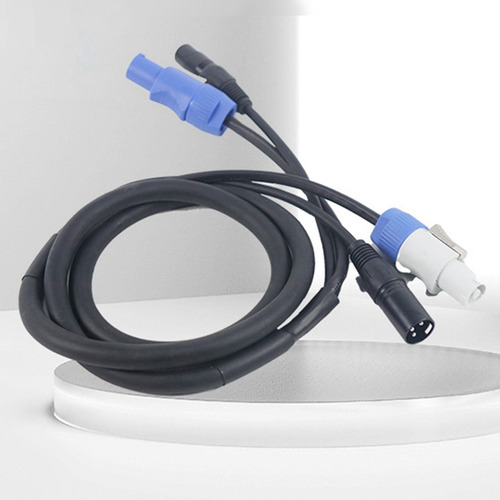 2 Cables Dmx Powercon, Combinación De Conector Powercon Y Dm