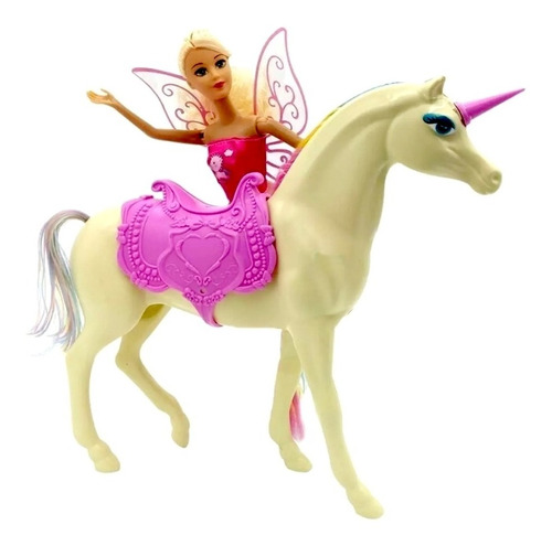 Kiara Muñeca Hada Princesa Y Su Caballo Unicornio Poppi Doll