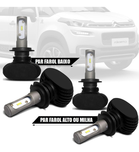 Imagem 1 de 5 de Combo Lampada Ultra 2d H7/h7 Citroen Aircross
