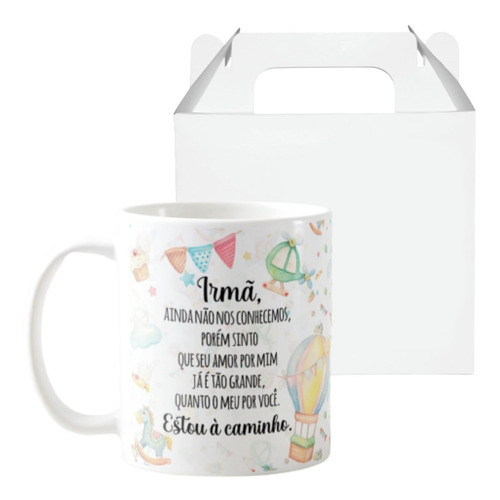 Caneca Personalizada Para Irmã Mais Velha Estou À Caminho