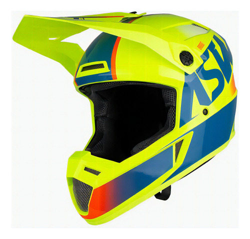 Capacete Asw Bridge Cross Trilha Enduro Amarelo Fluo