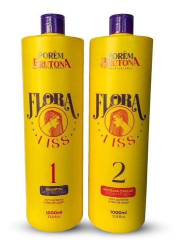 Kit Progressiva Flora Liss Porém Brutona 1l