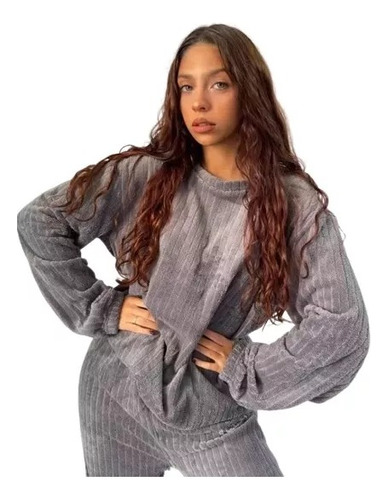 Pijama Conjunto Plush Peluchito Mujer Invierno 