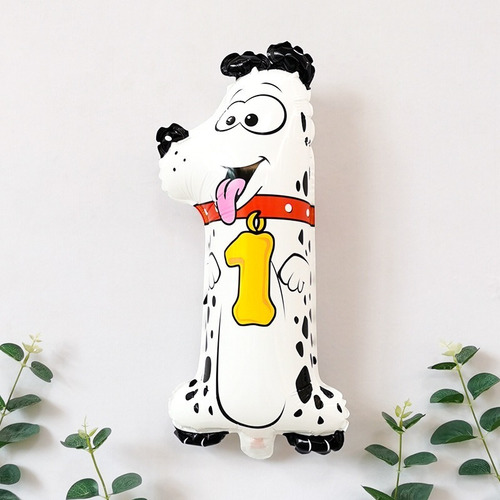 Imagen 3 de 10 de Set Globo Forma De Numero Diseño Animales 10 Numeros (todos)