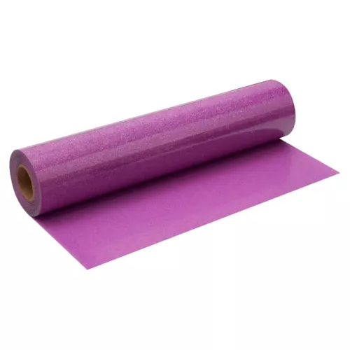 FANSGUAR FANSgUAR Purple glitter HTV Roll -12x10ft Iron on