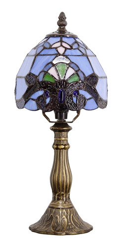 Rhlamps Lámpara Tiffany Pequeña De Cristal De Vitral, Estilo