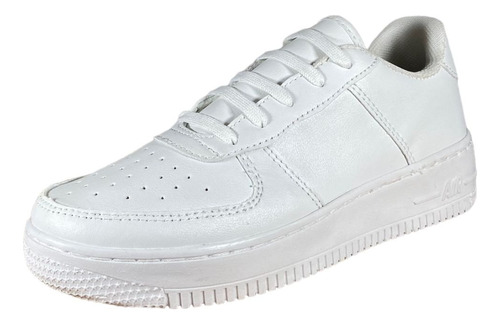 Tenis Sneakers Blanco Marca Isvy Hombre Mujer Tipo Ai Forc O