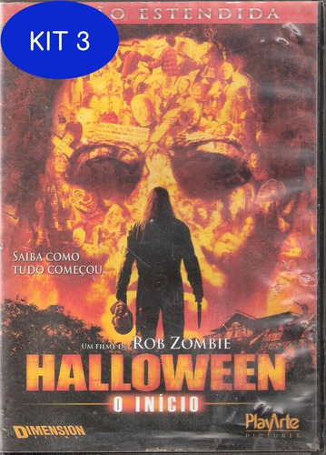 Kit 3 Dvd Halloween O Inicio Rob Zombie