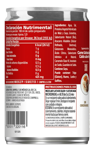 Caldo De Res Campbell's 300 G