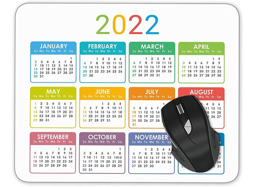 Mouse Pad De Goma Antideslizante - Diseno Calendario 2022