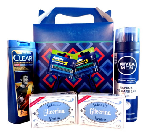 Kit Masculino =sabonete-shampoo-espuma Barbear-barbeador