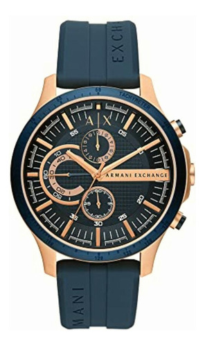 Reloj Armani Exchange Ax2440 Hampton Con Correa Azul De