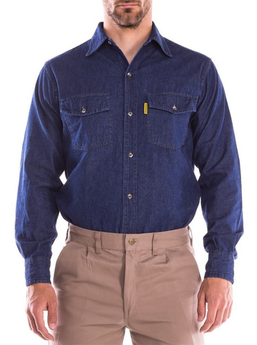 Imagen 2 de 6 de Camisa De Jean Pampero Hombre De Trabajo - Talle 38 A 56