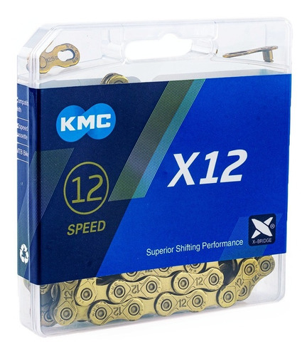 Cadena Para Bicicleta Kmc 12v Oro Ti 126l Para Eagle/shimano