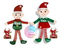 Comprar Duendes Navideños Pareja, 2 Piezas Personalizadas, 2 Esferas