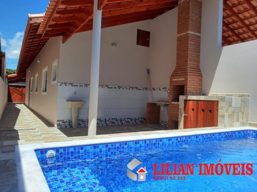 Imagem 1 de 15 de Casa Nova Com Piscina / Mongaguá - 921