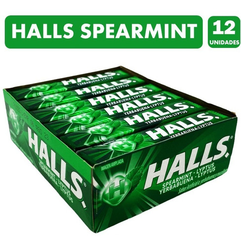 Caramelo Halls Spearmint (caja Con 12 Unidades)