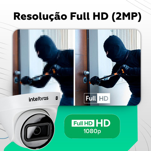 Kit 10 Câmeras Ip Vip 1230 D G5 Poe Intelbras Cor Branco