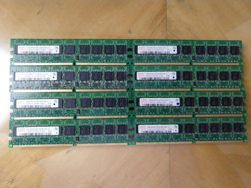 Kit 2 Memoria Servidor Workstation Hynix 1gb Ddr2-667 Ecc (Usado)