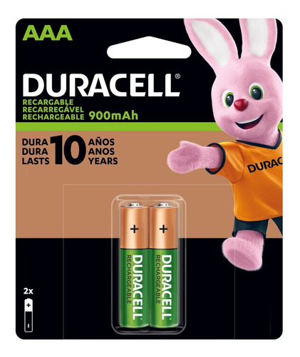 Imagem 1 de 1 de Duracell Pilha Alca Aaa Recarreg 2un
