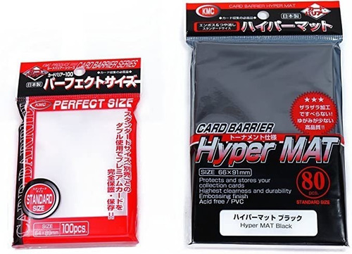 Kmc Hyper Mat Sleeve Black (80-pack) Mas 100 Pochettes Card